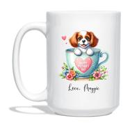 Tasses À Café Cavalier King Charles Spaniel Blanc Pour 330ML