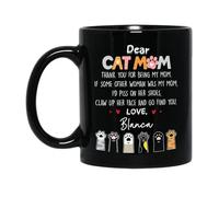 Tasses À Café Chère Maman Chat, Merci D'Être Ma Maman Tasse À Café En Porcelaine Amusants Coffee Mugs Pour Anniversaire Collègue 330Ml