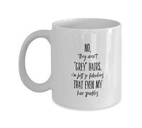 Tasses À Café Coiffeuse: Non, Ce Ne sont Pas des Cheveux Gris. Je suis Juste Tellement Fabuleuse Que Même Mes Cheveux Brillent ! Tasses en Porcelaine Rétro Tasse Café Art Tasse À Thé pour 330ML