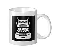 Tasses À Café Convoi De La Liberté Mug Céramique Drôle Imprimé Tasses De Petit Déjeuner, Pour Fête Des Mères, Anniversaire, Stagiaire, 330ml