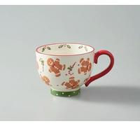 Tasses à café de Noël 480 ml Tasses en céramique en forme de bonhomme en pain d'épices Tasses pour le petit-déjeuner Tasses à lait Tasses à eau à l'avoine chauffées au micro-ondes Tasses cadeaux