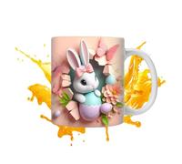 Tasses à café de Pâques, 350 ml, tasse à eau en forme de lapin pour la maison, la chambre, le salon, la cuisine, la table à manger, le bureau, 30,5 cm