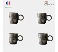 Tasses à Café - DECOPINE - Wabi-Sabi - 150 ml - Fait Main - Lot de 4