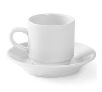 Tasses à café d'hôtel OPTIMA, porcelaine blanche, 90 ml, lot de 12 - Hendi 77090