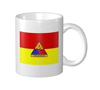 Tasses À Café Drapeau De La 3E Division Blindée De L'Armée Américaine Mug Céramique Imprimé Personnalisable Tasse À Café Rétro, Pour Collègue De Travail, Domicile, Femme, 330ml