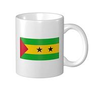 Tasses À Café Drapeau De Sao Tomé-Et-Principe Mug Céramique Avec Poignée Personnalisable Tasses À Thé, Pour Fête Des Mères, Anniversaire, Homme, 330ml