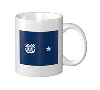 Tasses À Café Drapeau D'Un Contre-Amiral Des Garde-Côtes Des États-Unis (Moitié Inférieure) Mug Céramique Avec Poignée Drôle Tasses À Thé, Pour Collègue De Travail, Stagiaire, Femme, 330ml
