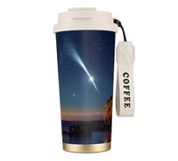 Tasses à café en acier inoxydable - Isolation sous vide - Double paroi - 532 ml - Imprimé comète