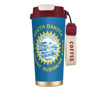 Tasses à café en acier inoxydable - Isolation sous vide - Double paroi - 532 ml - Motif drapeau du Dakota du Sud