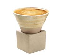 Tasses à café en céramique - 100 millilitres pour entonnoir à thé - à café en céramique brute avec base, pour lait, capucin, lait, saké, yaourt, boire, salon, chambre à coucher, maison, studio