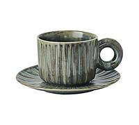 Tasses À Café En Céramique Ensemble De Tasses À Café Et Soucoupes En Porcelaine Avec Anse Ronde De 260 Ml, Tasse À Thé De L'Après-Midi À Latte Et Fleurs
