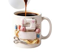 Tasses à café en céramique sur le thème de la couture, 350 ml, tasse à café à coudre | pour jus, bière, lait, soda, thé, boissons, maison, école, bureau, dortoir, restaurant