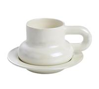 Tasses à café en céramique - Tasse à eau | Récipient élégant avec poignée réutilisable pour lieu de travail, restaurant, maison, pique-nique, cuisine, café quotidien