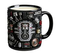Tasses à café en céramique - Tasse mécanique vintage, Design de moteur 3D détaillé, récipient de style moteur à piston, grande poignée antidérapante | Cadeau distinctif pour les hommes, les amateurs