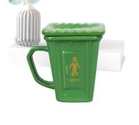 Tasses À Café En Céramique Verte - 400 Ml De Poubelle Can Breakfast Tasse | Tasse À Boire Avec De La Paille | Pour Le Travail À Domicile Party Birthday Morning Routine RELACHING MENTER