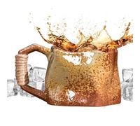 Tasses à café en grès - Tasses à café colorées en grès | Tasses en céramique faites à la main de 250 ml Tasses à café en céramique | Tasse esthétique portable pour l'eau, café, thé, jus, glace chaude