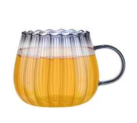 Tasses à café en verre - 2,95*2,36*3,15 po Tasses transparentes | Tasse à café de 400 ml, produits de restauration pour eau gazeuse, thé laiit, laitt en poudre, chaud, crème de lait de soja, express