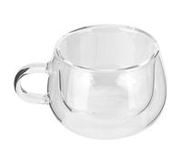Tasses à café en Verre à Double Paroi de 150 Ml avec Poignée, Tasses à café Isolées, Tasses en Borosilicate Transparent, Parfaites pour le Cappuccino, le thé, le Latte,