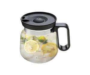 Tasses à café en verre - Tasse à café transparente épaissie de 16 onces, tasse à café en verre élégante avec couvercle à poignée solide, gobelet portable léger - Passe au lave-vaisselle | Pique-nique