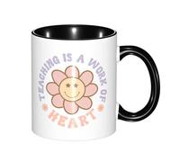 Tasses À Café Enseigner Est Un Travail De Cœur Élégants Souvenir Mug avec Poignée Saint Valentin Tasse en Céramique 11Oz
