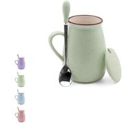 Tasses À Café Fantaisie Vertes En Céramique De 12 Oz, Créatives Et Mignonnes, Avec Gros Ventre, Ensembles De Tasses À Thé Amusantes