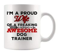 Tasses À Café Fière Épouse De Tea, Dresseuse De Chiens Exceptionnelle. Mariée, Épouse, Mari, Amoureuse des Animaux, Chiens, Chats, Dressage, Sauvetage, Cadeaux Art Tasse À Thé pour 330ML