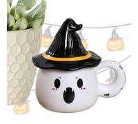 Tasses À Café Halloween | Tasse Fantôme en Céramique | Tasses à Thé et Café pour Cuisine Usage Quotidien Réunion de Bibliothèque Fête Bureau Maison