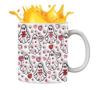Tasses à Café Halloween,Tasse Fantôme Mignonne | Tasse en Céramique à Motif Fantôme avec Anse 350ml pour Thé Cadeau Anniversaire
