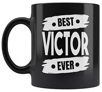 Tasses À Café Homme Meilleur Victor De Tous Les Temps Personnalisé Nom Victor Anniversaire Noir Mugs Rétro Tasse À Thé Vintage Tasse Café pour Anniversaire Collègue Travail 330ML