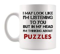 Tasses À Café J'Ai L'Air D'Écouter, mais en Réalité Je Pense À des Puzzles, des Jeux De Puzzle, des Puzzles À Résoudre, des Puzzles À Vendre, des Puzzles Art Tasse À Thé pour 330ML