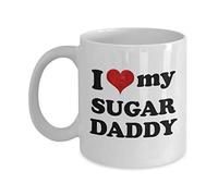 Tasses À Café J'aime Mon Petit Ami Sugar Daddy, Je L'Apprécie Tasse À Thé Rétro Tasse Café Personnalisée Tasses en Porcelaine pour Collègue Anniversaire Travail 330ML