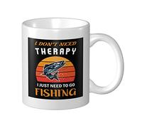 Tasses À Café Je N'Ai Pas Besoin De Thérapie, J'Ai Juste Besoin D'Aller Pêcher Mug Céramique Drôle Imprimé Tasses À Thé, Pour Stagiaire, Anniversaire, Homme, 330ml
