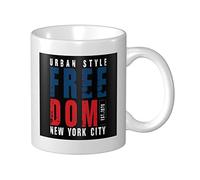Tasses À Café Liberté New York City Mug Céramique Personnalisable Avec Poignée Tasse À Café Rétro, Pour Anniversaire, Homme, Domicile, 330ml