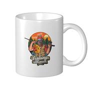 Tasses À Café Maniaque De La Pêche Mug Céramique Personnalisable Personnalisé Tasse À Café Rétro, Pour Homme, Stagiaire, Anniversaire, 330ml