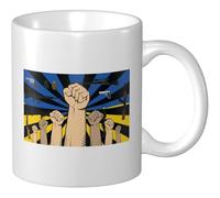 Tasses À Café Manifestation Contre La Guerre En Ukraine Mug Céramique Drôle Imprimé Tasses De Petit Déjeuner, Pour Femme, Collègue De Travail, Fête Des Mères, 330ml