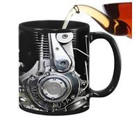 Tasses à café mécaniques pour hommes, tasse amusante d'ingénieur, tasses à expresso Tasses à moteur - Tasse à boire amusante, tasses à café fraîches avec moteur mécanique, tasse en céramique pour