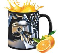 Tasses à café mécaniques : tasse de voyage de café, tasses à expresso avec moteur | Tasse à café expresso en céramique avec design mécanique, tasses à café portables, décoration de bureau, tasses à