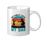 Tasses À Café Mon Premier Amour, Mon Père Mug Céramique Personnalisé Personnalisable Tasses À Thé, Pour Fête Des Mères, Anniversaire, Homme, 330ml