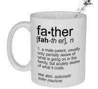 Tasses à café multifonction pour la fête des pères - 350 ml - 8 x 8 x 9,5 cm - Résistant aux hautes températures - Pour vin, thé, crème glacée, jus, café chaud