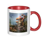 Tasses à café Mushroom Garden avec anse, grande tasse en porcelaine de 325 ml pour boissons chaudes/froides, tasses à thé en céramique pour hommes et femmes, tasse à café amusante, cadeau de pendais