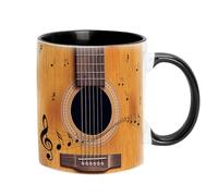 Tasses à café musicales | Tasse à café de voyage tasse de guitare - Tasse à boire drôle de décoration de bureau, tasse en céramique de 350 ml tasse à thé, cadeaux d'anniversaire de Noël