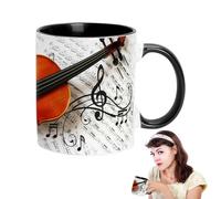 Tasses à café musicales,Tasse à café pour guitare | Tasse de voyage à, tasse de guitare - Guitares Piano violon 350ml tasse en céramique, tasses à décor de bureau, à thé drôle cadeaux