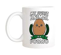 Tasses À Café My Spiritious Animal is A Potato Funny Couch Potato Potato Farming for Potato Lover Vegan Girl Boy Tasse À Thé Idéal Tasse Personnalisable Rétro Mug Ceramique pour 330ML