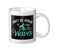 Tasses À Café N'Ayez Pas Peur De Faire Des Vagues Mug Céramique Drôle Personnalisable Tasses À Céramique, Pour Collègue De Travail, Homme, Femme, 330ml