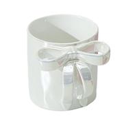 Tasses à café originales à gros ventre - Tasse en céramique avec nœud esthétique | Coupe de chauffage en porcelaine lisse | Coupe légère et exquise avec cuillère de soulagement, lavable