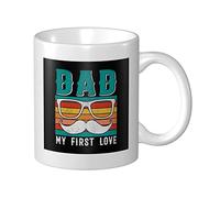 Tasses À Café Papa Mon Premier Amour Mug Céramique Avec Poignée Personnalisable Tasses À Thé, Pour Anniversaire, Stagiaire, Domicile, 330ml