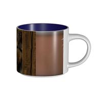 Tasses à café, petit-déjeuner, lait d'avoine, thé, grande tasse en céramique, chiens Rough Collie Lassie, gros chiens duveteux, animaux de compagnie,Bleu marine,Taille unique