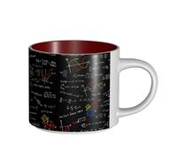 Tasses à café, petit-déjeuner, lait d'avoine, thé, grande tasse en céramique, équations mathématiques, formules mathématiques,Rouge,Taille unique