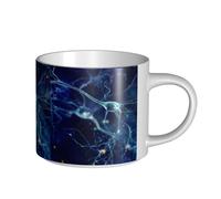 Tasses à café, petit-déjeuner, lait d'avoine, thé, grande tasse en céramique, motif 3D, neurone, neurologie,Blanc,Taille unique