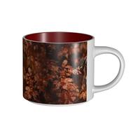 Tasses à café, petit-déjeuner, lait d'avoine, thé, grande tasse en céramique, motif chiens Boxer, automne,Rouge,Taille unique
